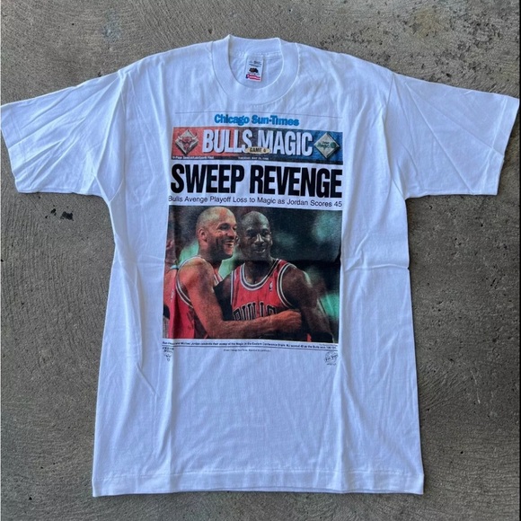 Fruit of the Loom Other - 1990s Chicago Bulls Vs Magic Deadstock Shirt Large Michael Jordan